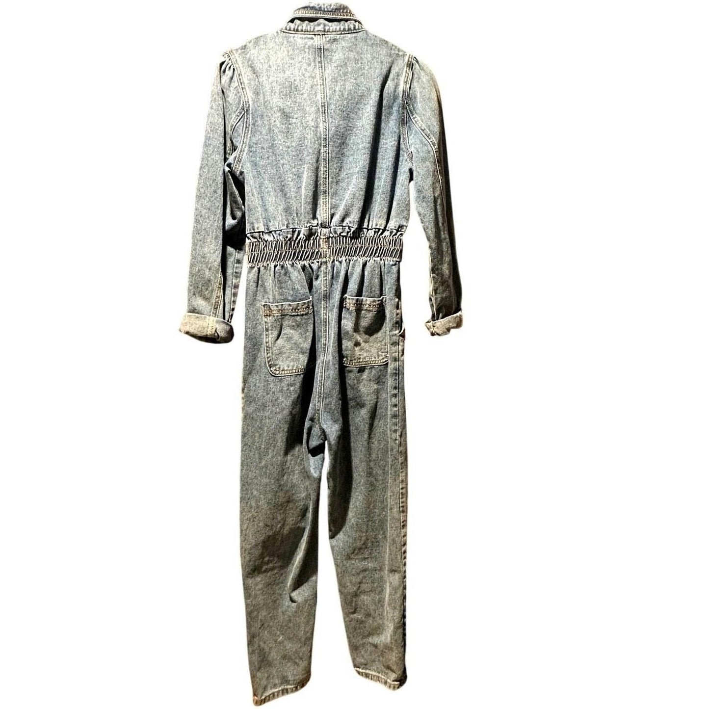 Denim Utility Jumpsuit – Blue