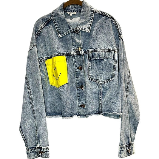 Smiley Denim Jacket – Vintage Wash
