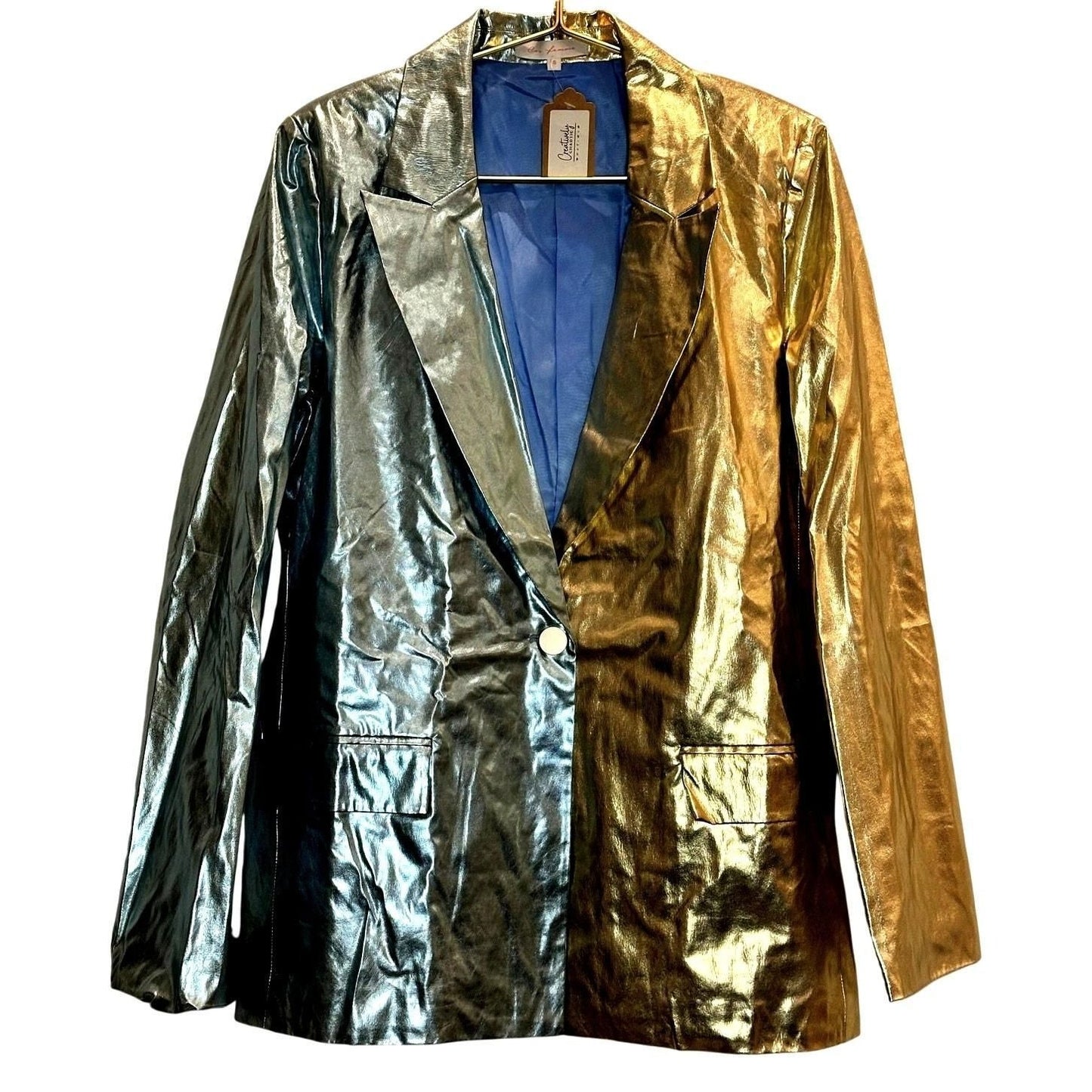Metallic Moment Colorblock Blazer