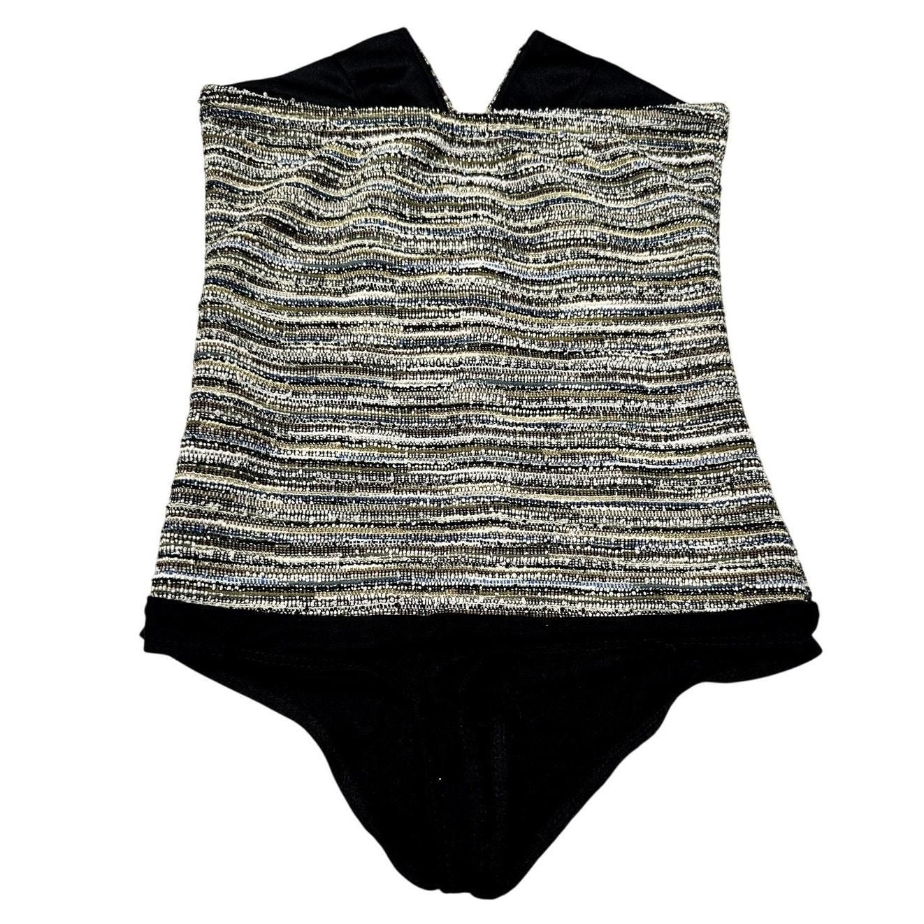 Leader V-Neck Strapless Bodysuit – Tweed
