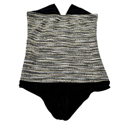 Leader V-Neck Strapless Bodysuit – Tweed