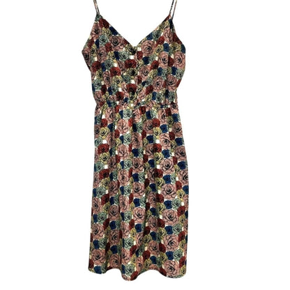 Satin Slip Mini Dress – Ivory Floral