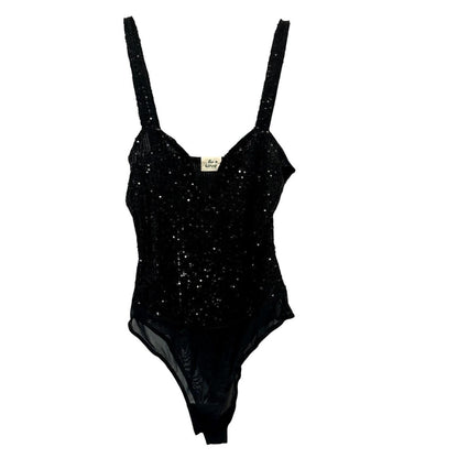 Black Sequin Bodysuit