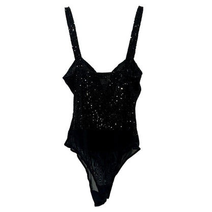 Black Sequin Bodysuit