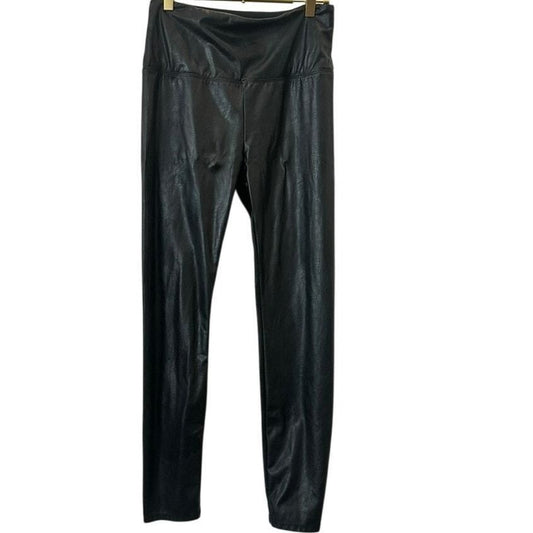 Vegan Leather Leggings – Black