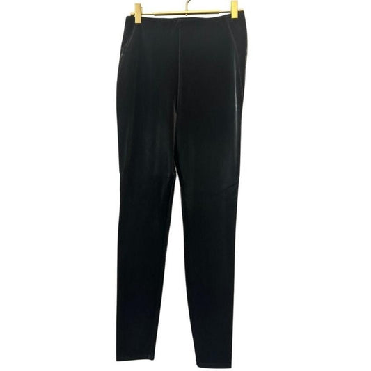 Hi Waist Suede Leggings – Black