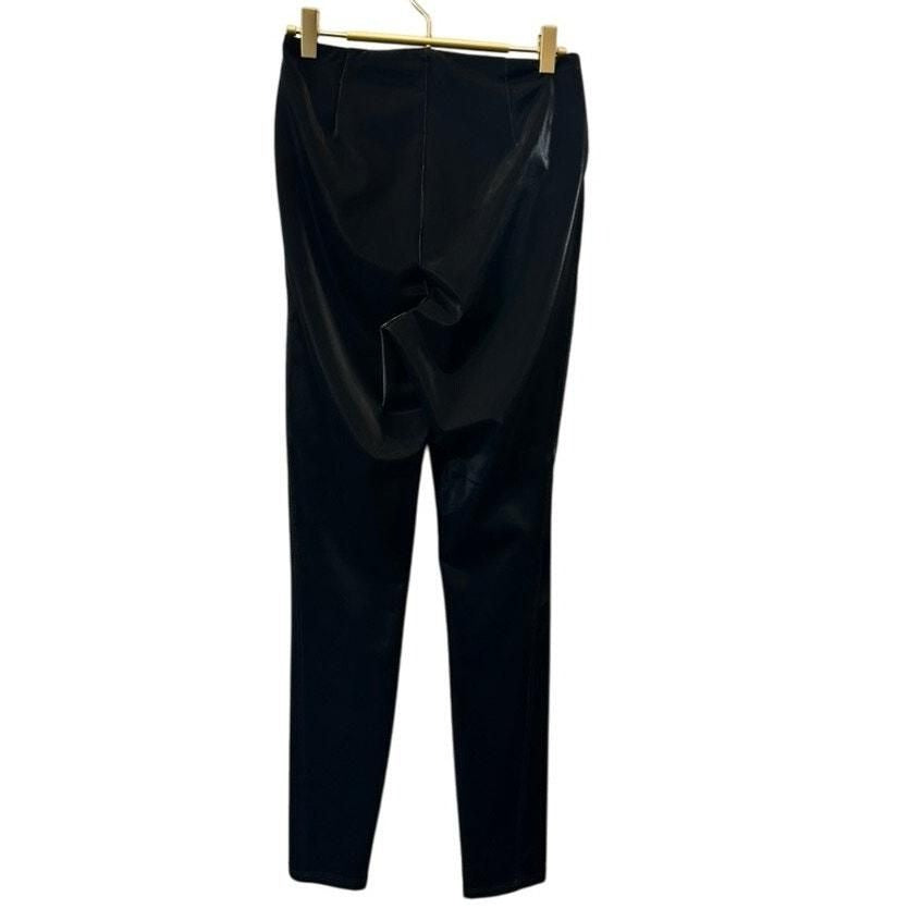 Hi Waist Suede Leggings – Black