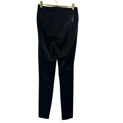 Hi Waist Suede Leggings – Black