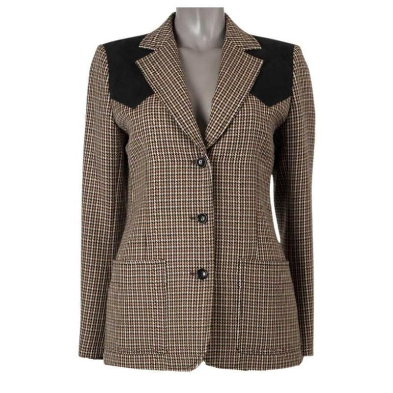 Wool Houndstooth Blazer