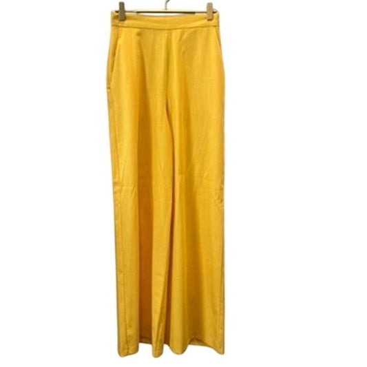 Interlock Wide-Leg Pants – Yellow