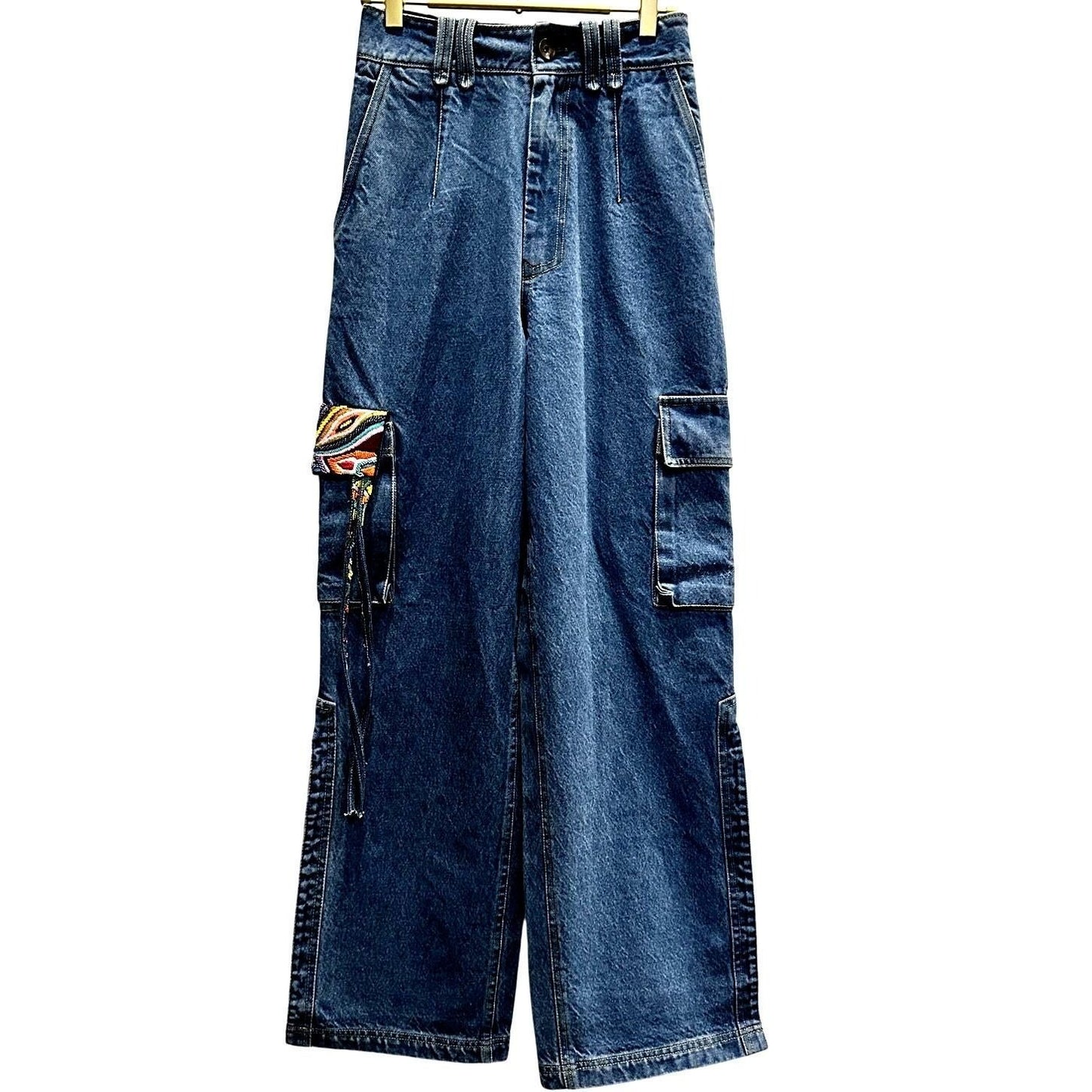 Denim Cargo Pants