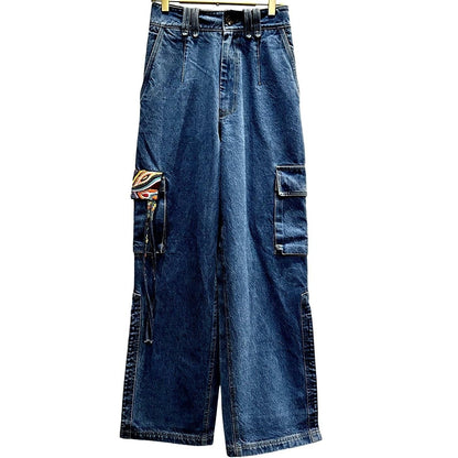 Denim Cargo Pants