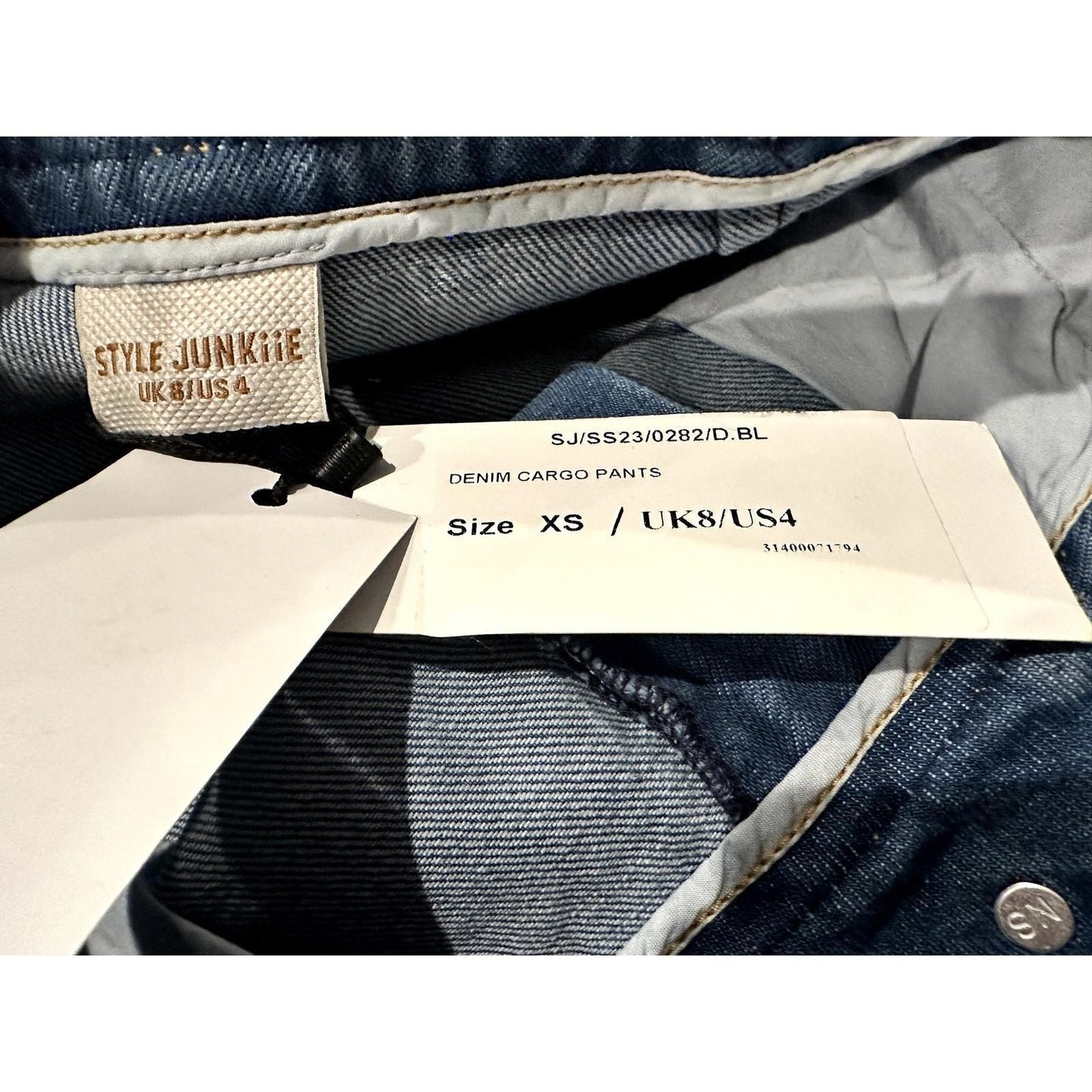 Denim Cargo Pants