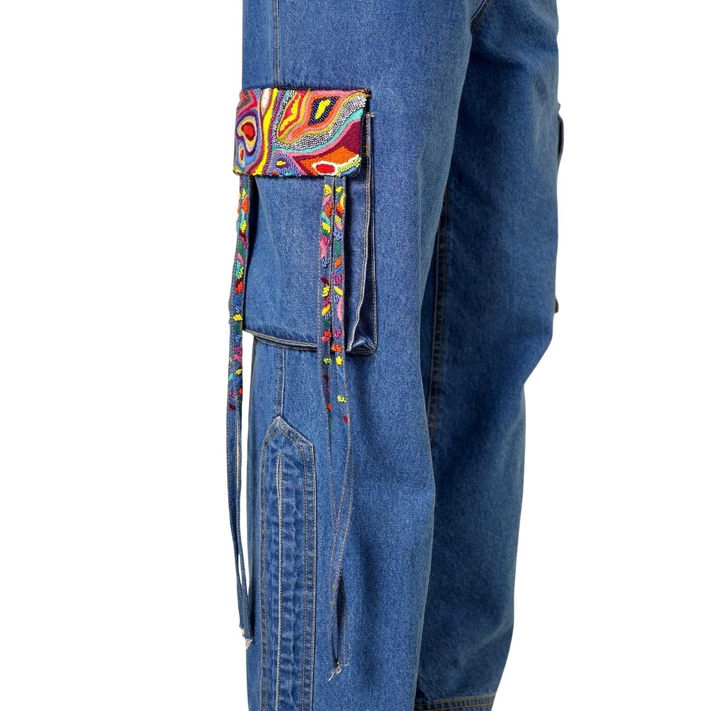 Denim Cargo Pants