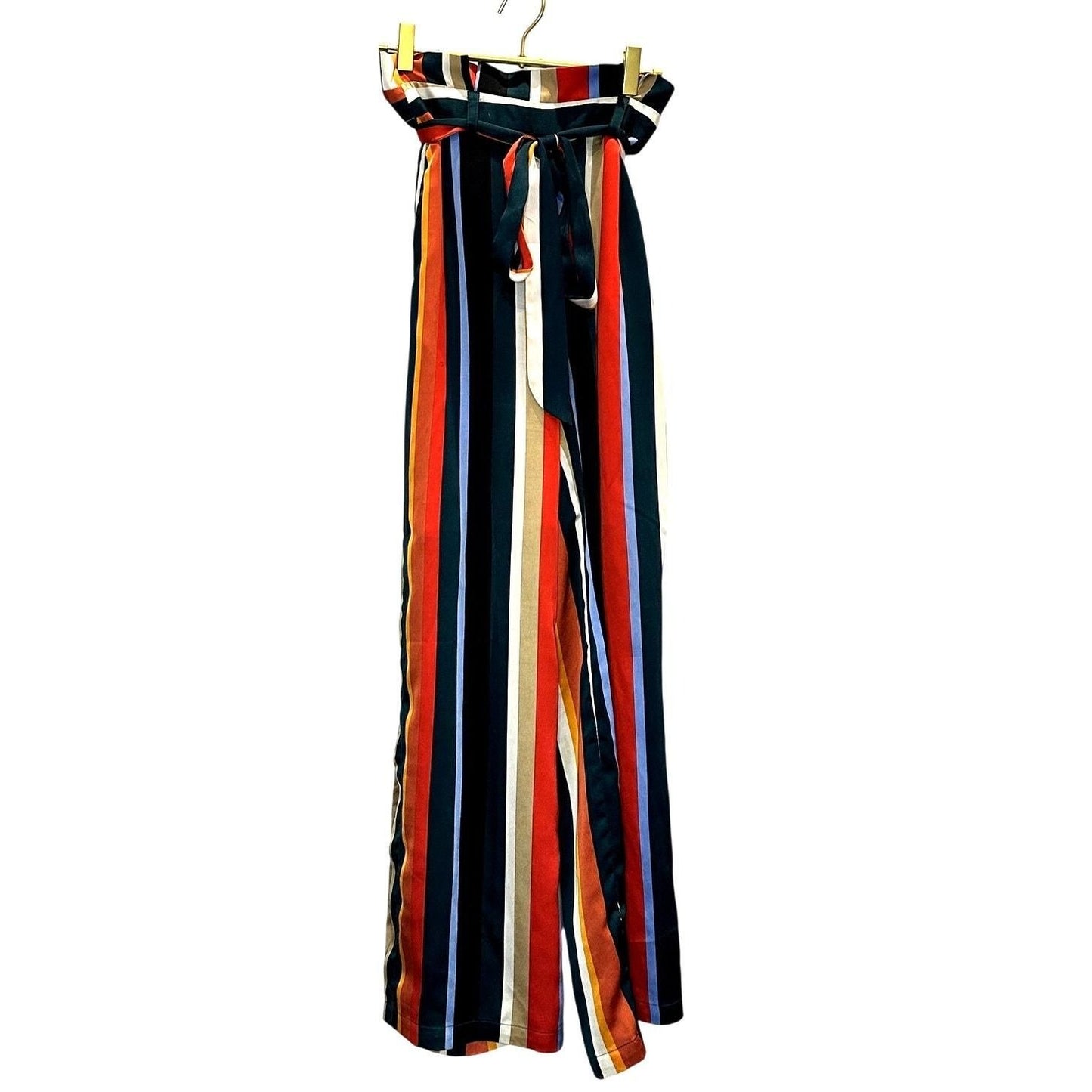 Palm Canyon Striped Wide-Leg Pants – Multicolor