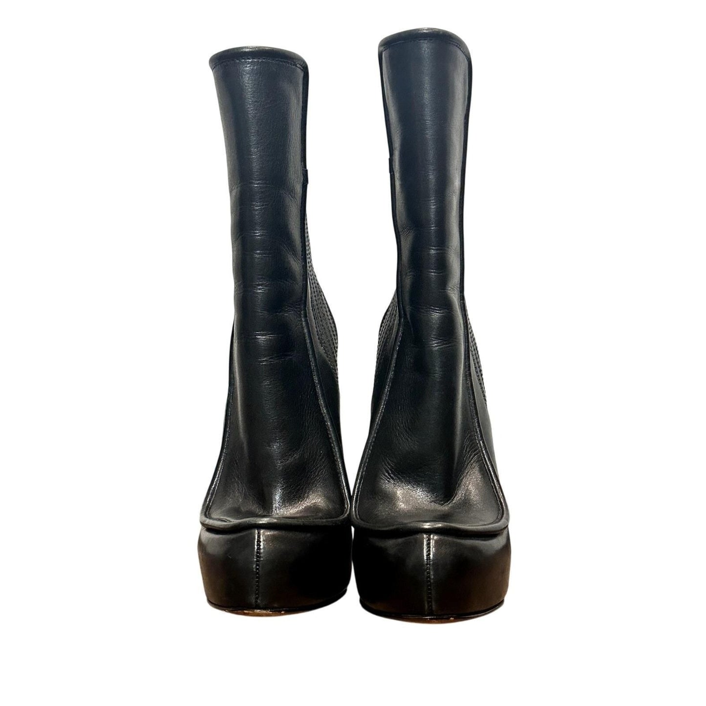 Addison Leather Platform Boots – Black
