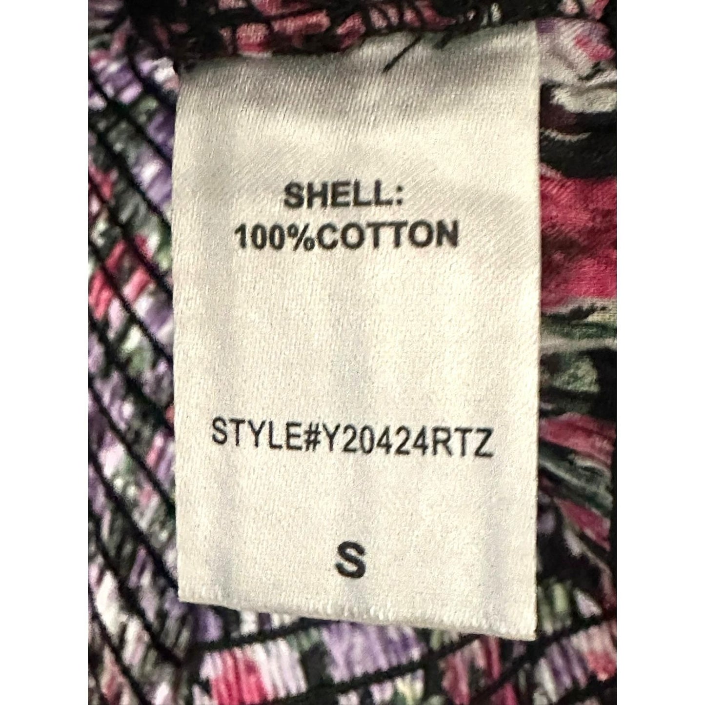 Floral One-Shoulder Smocked Top – Multi