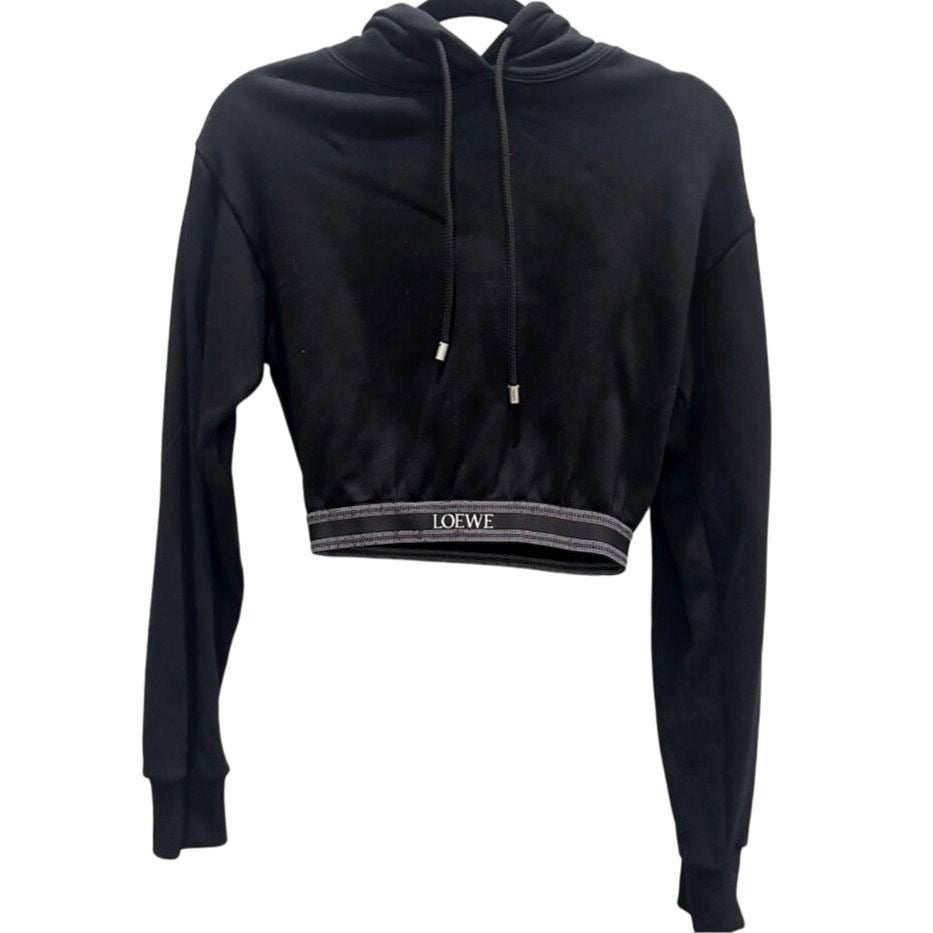 Cropped Hoodie – Black
