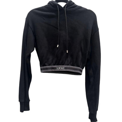 Cropped Hoodie – Black