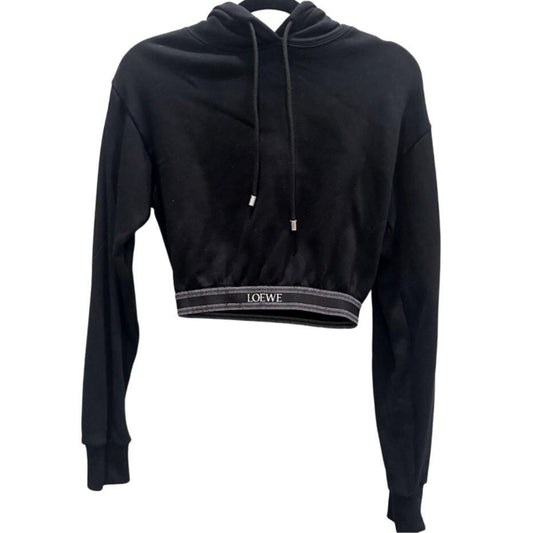 Cropped Hoodie – Black