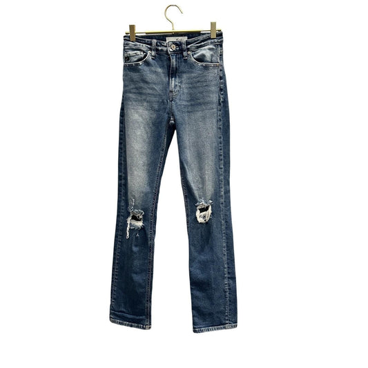 Hi-Rise Slim Tapered Jeans – Light Wash Denim