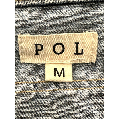 Oversized Zipper-Detail Denim Jacket – Washed Blue