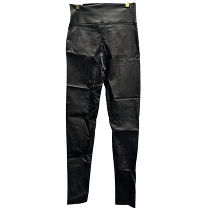 Slit Front Coated Leather Pants