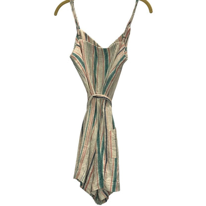 Sunset Stripe Romper – Teal/Coral