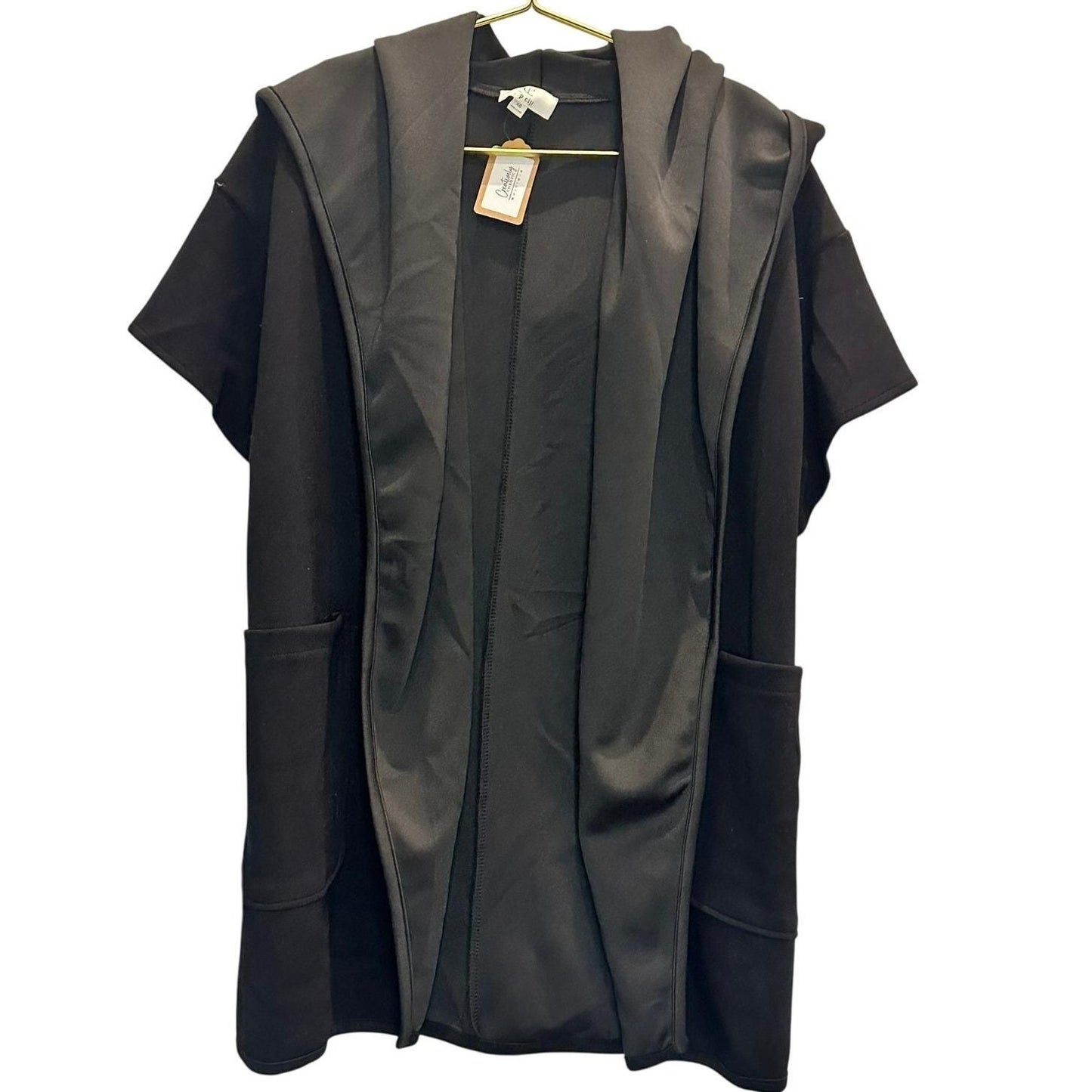 Butter Modal Cape Cardigan – Black