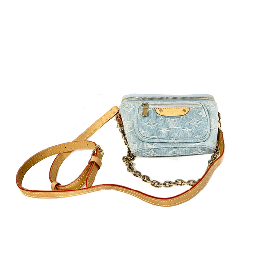 Mini Denim Bum Bag - Sky Blue