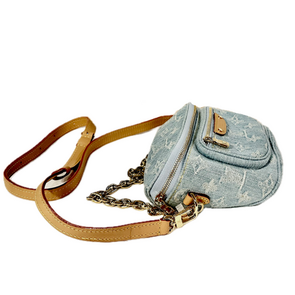 Mini Denim Bum Bag - Sky Blue