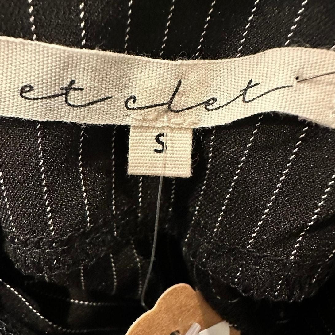 Pinstripe Halter Jumpsuit – Black