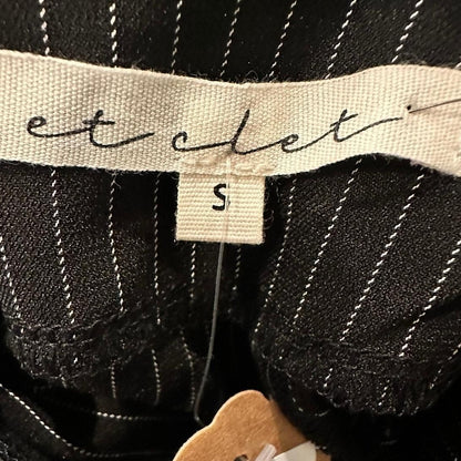Pinstripe Halter Jumpsuit – Black