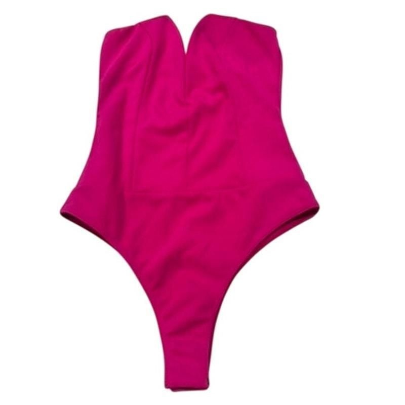 Strapless Bodysuit – Fuchsia