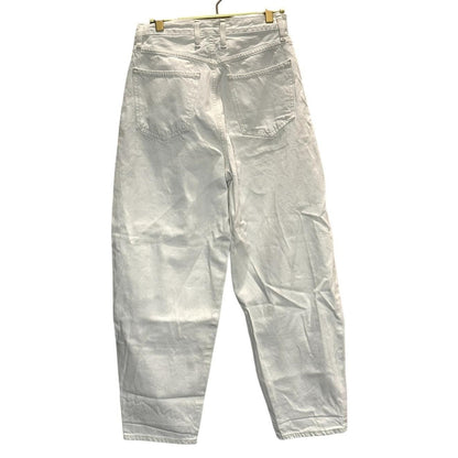 High-Rise Straight Balloon Jeans – White