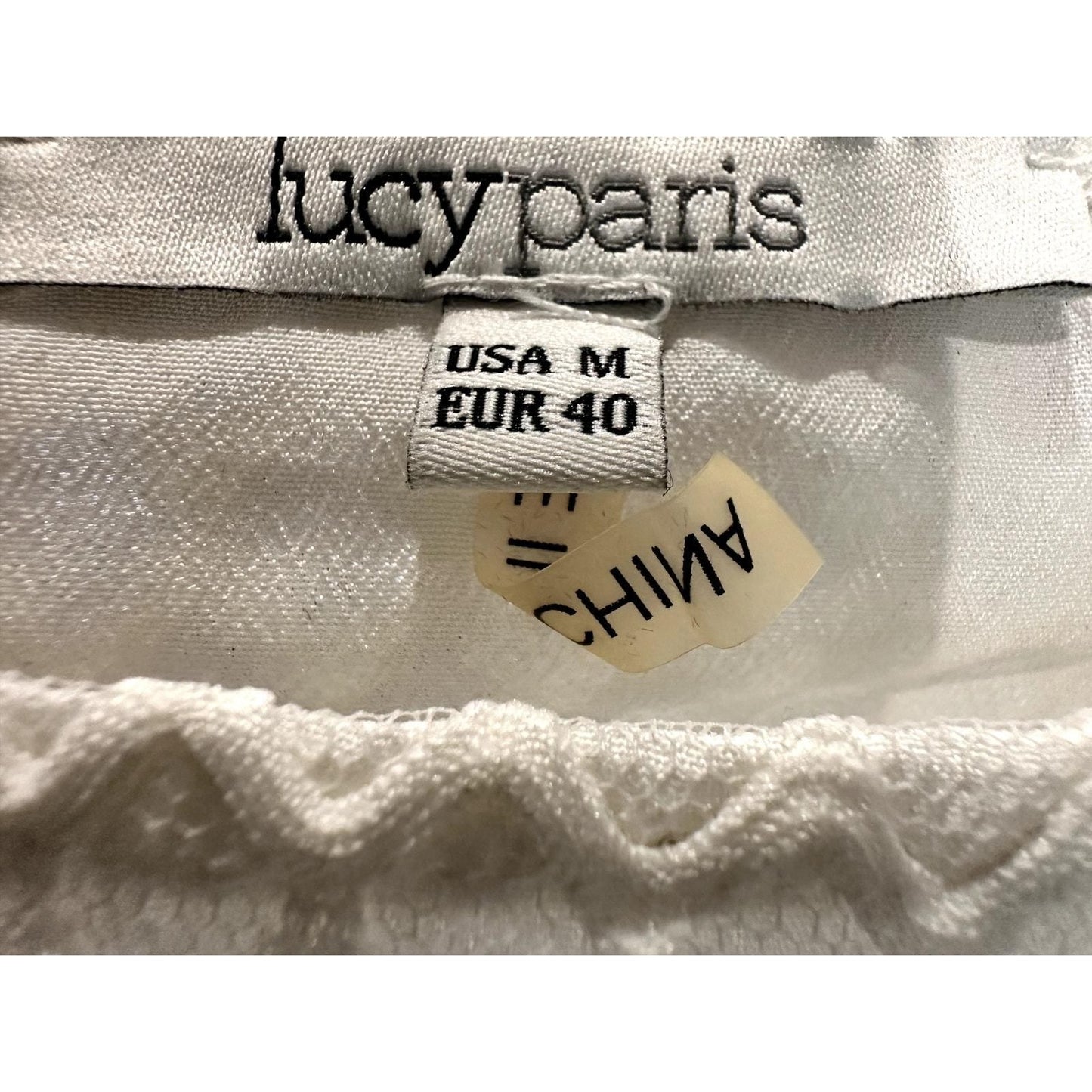 Textured Crosshatch Crop Top – Ivory/Black