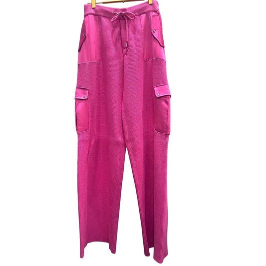 Saph Knit Cargo Pants – Pink