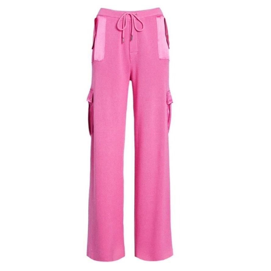 Saph Knit Cargo Pants – Pink