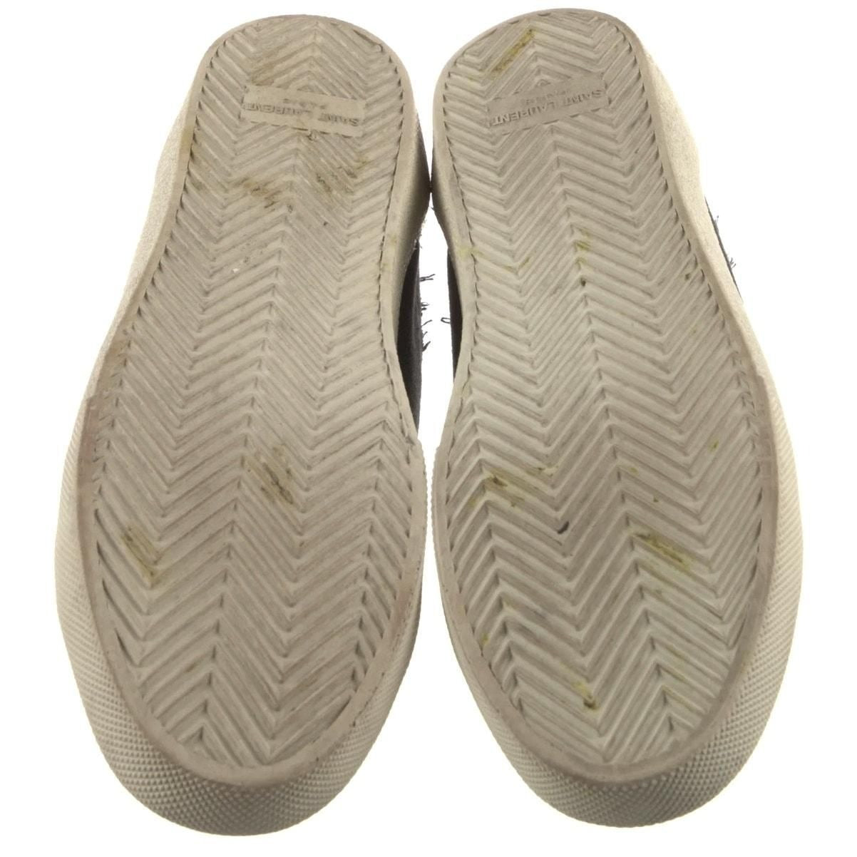 Signature Logo Distressed Canvas Sneakers – Black