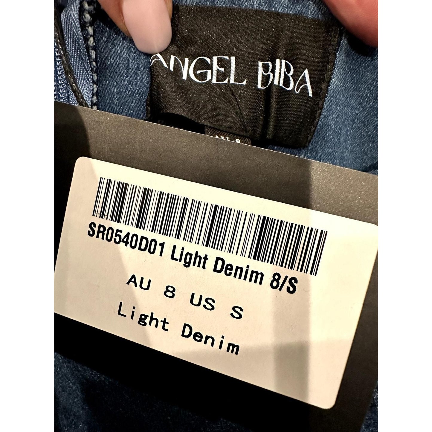 Ruffle Sleeve Denim Romper – Light Denim