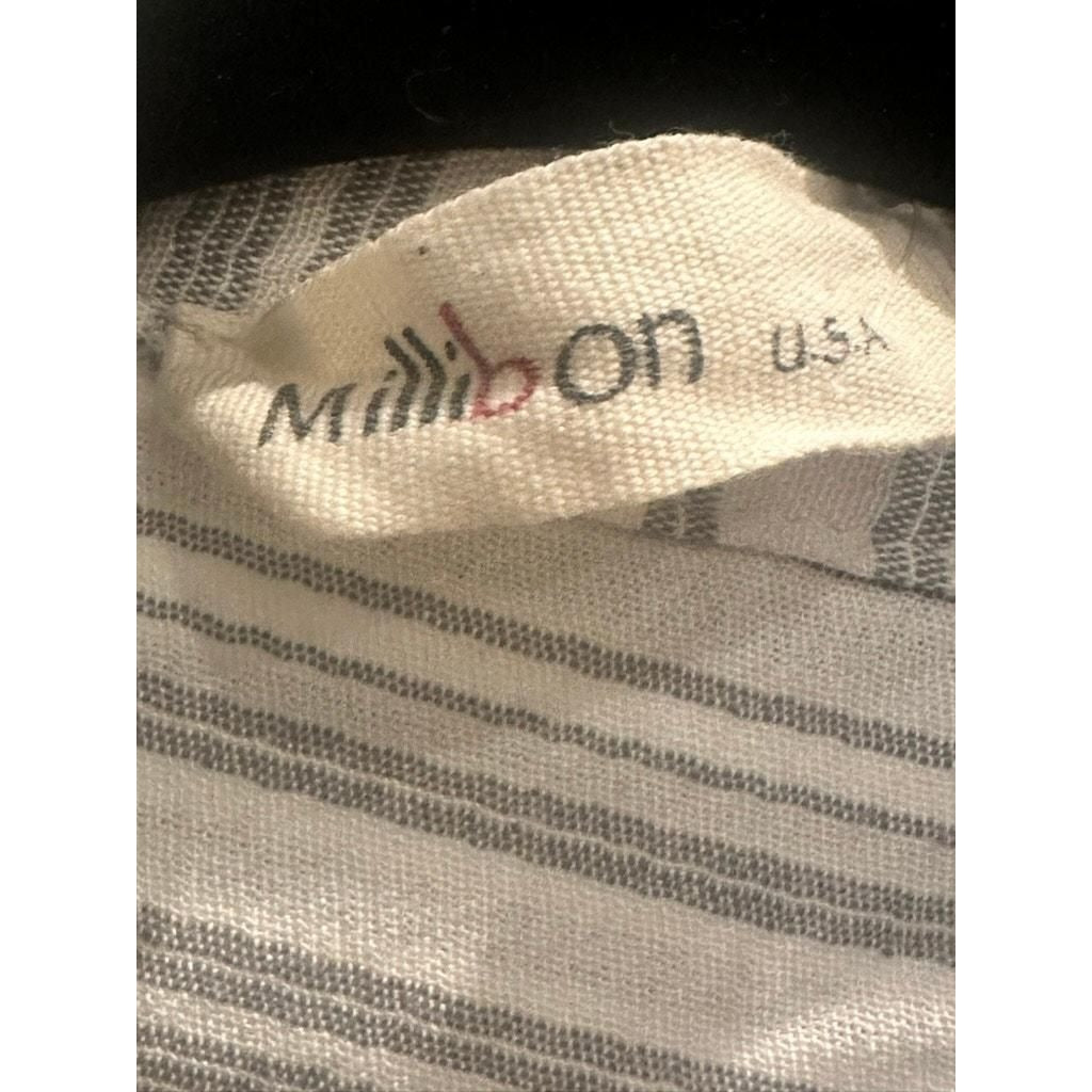 Striped Raw Hem Button-Up Shirt