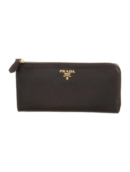 Saffiano Leather Zip-Around Wallet