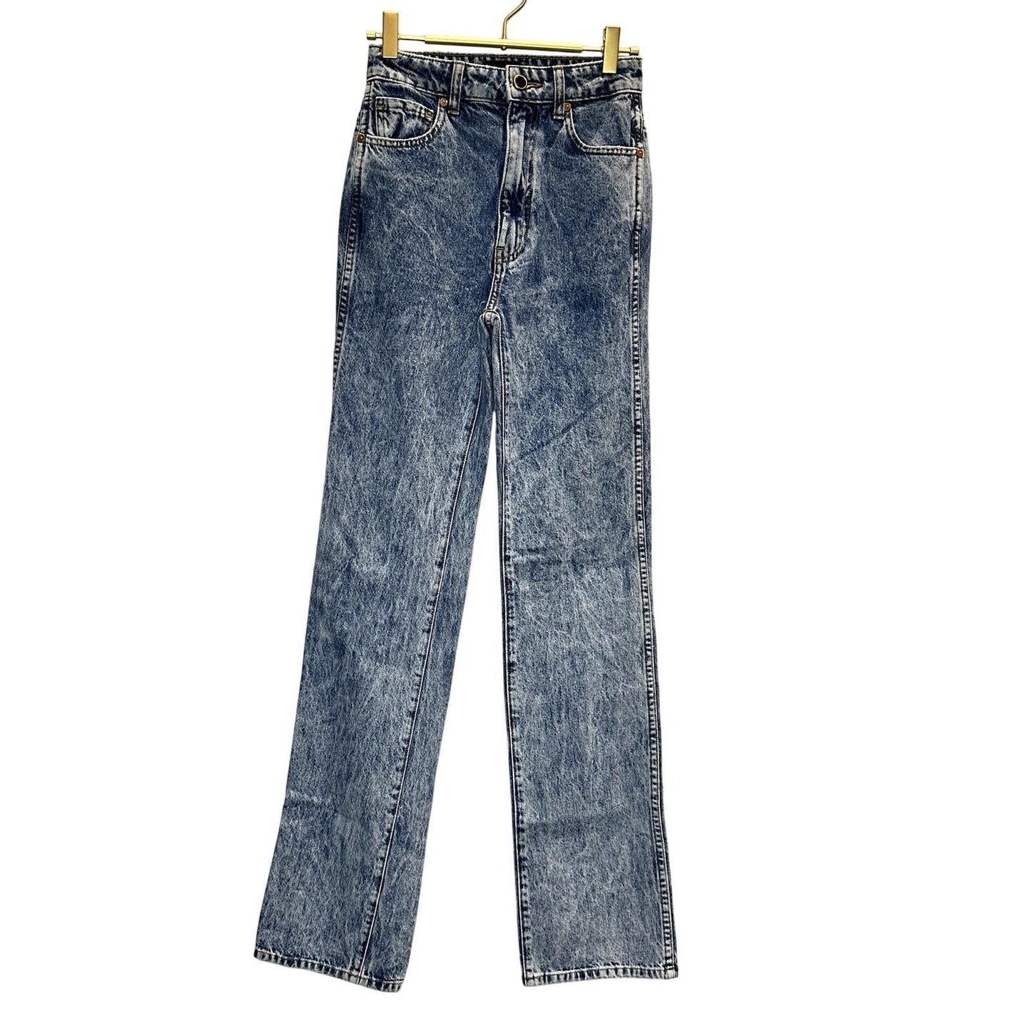 Danielle High-Rise Straight Jeans – Acid-Wash Blue
