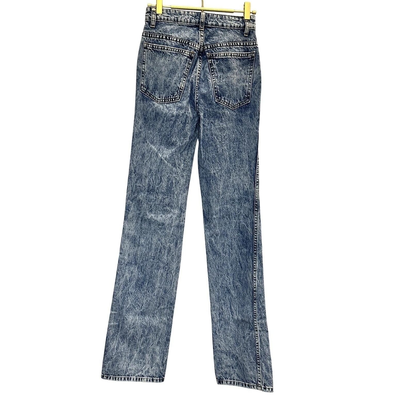 Danielle High-Rise Straight Jeans – Acid-Wash Blue