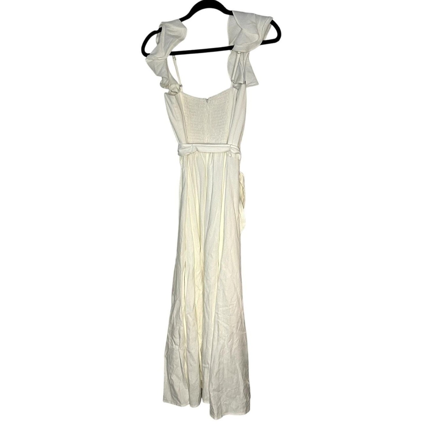 Eyelet Tiered Midi Dress – White