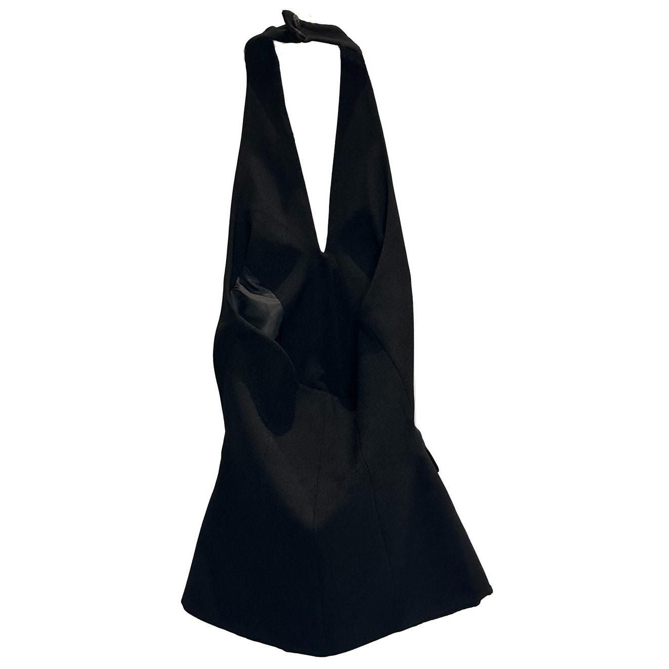 Premium Halter Tailored Tank – Black