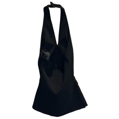 Premium Halter Tailored Tank – Black