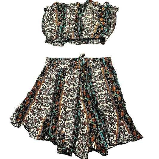 Tube Ruffle Top & Shorts Set