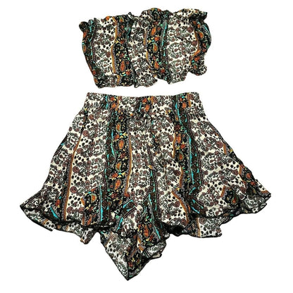 Tube Ruffle Top & Shorts Set