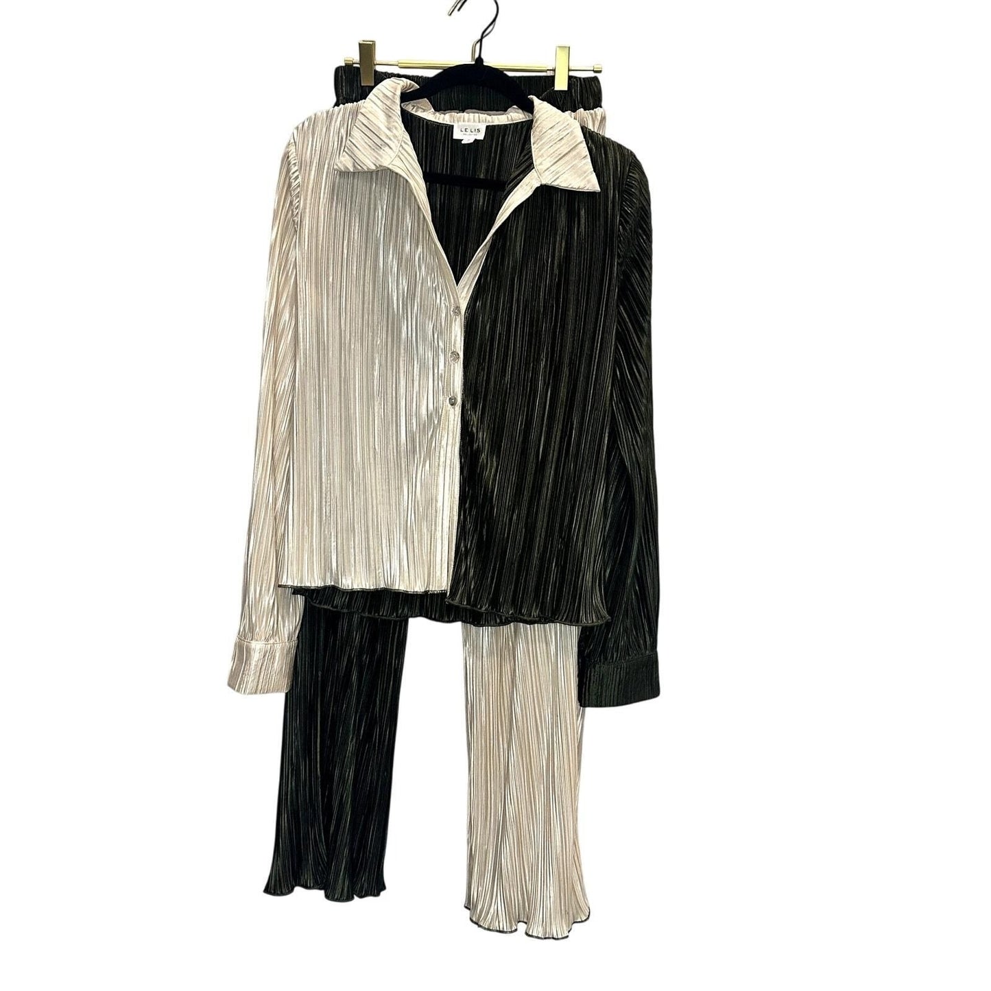 Cream & Olive Pants Set